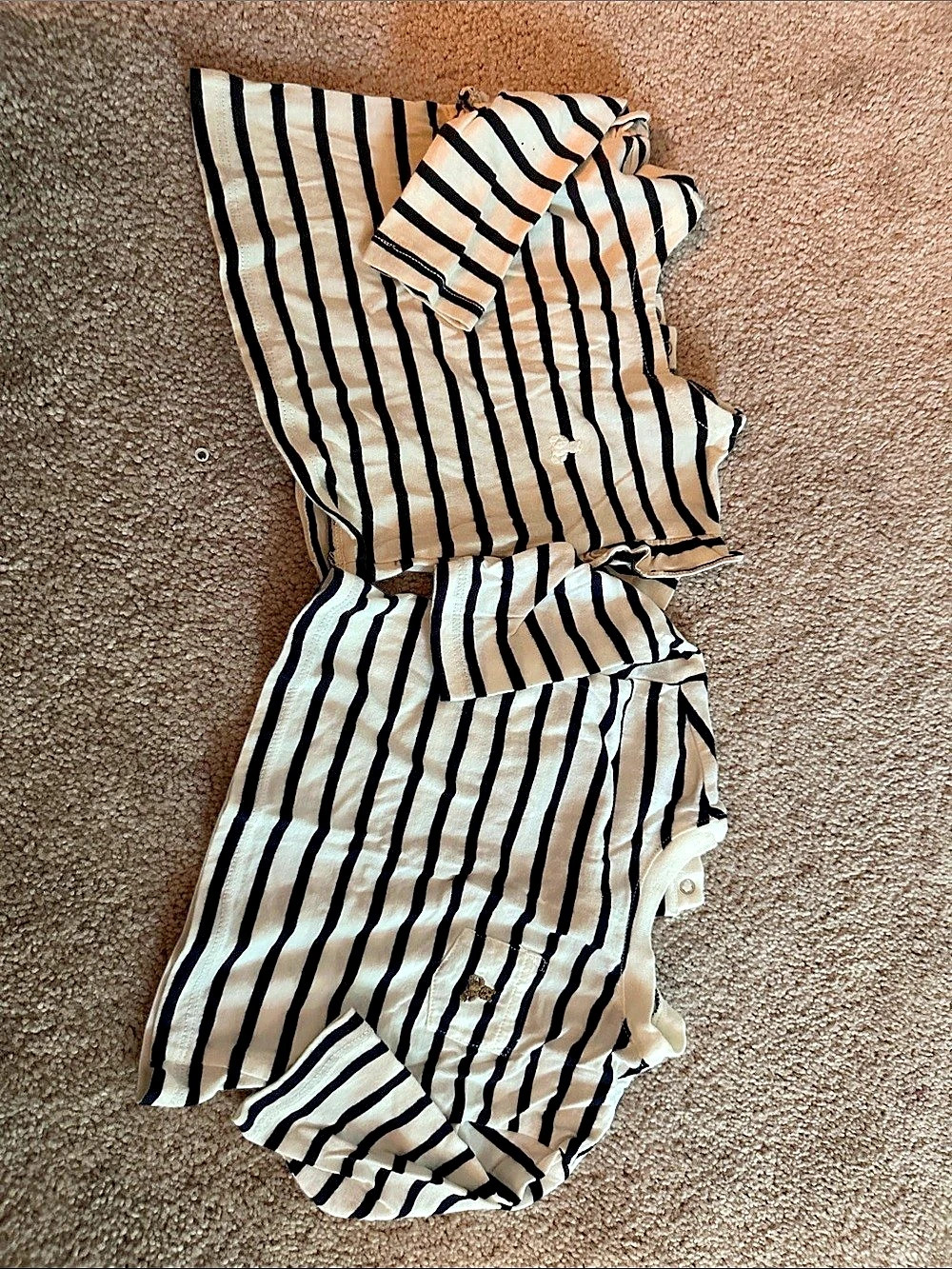 baby GAP Striped Ruffle Shoulder Top & Pocket Tee Set Striped Top & Pocket Tee 3
